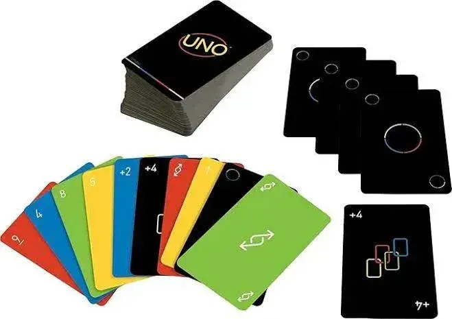 Uno Black Minimaslist | Uno Black Cards | Uno Minimalist