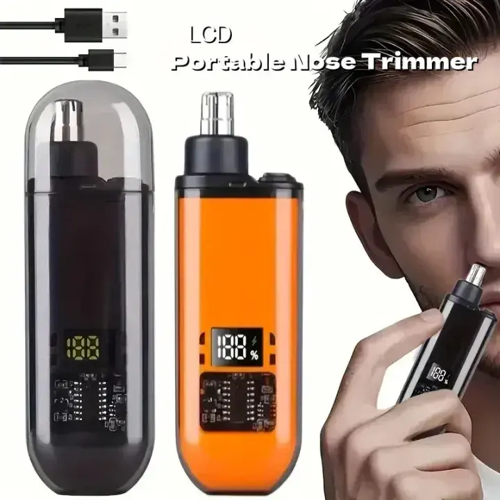CASIFY WBT01 Nose Trimmer Portable Ear Nose Hair Trimmer Clipper with Digital Display Face Eyebrow Beard Shaver Painless Electric
