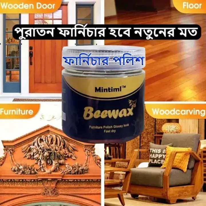 Mintiml Beeswax Wood Polish – All-Purpose Furniture Wax for Floor, Furniture Care, Seasoning & Magic Repair
