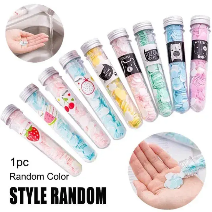 Travel Soft Paper Soap Flower Design Tube Shape Bottle